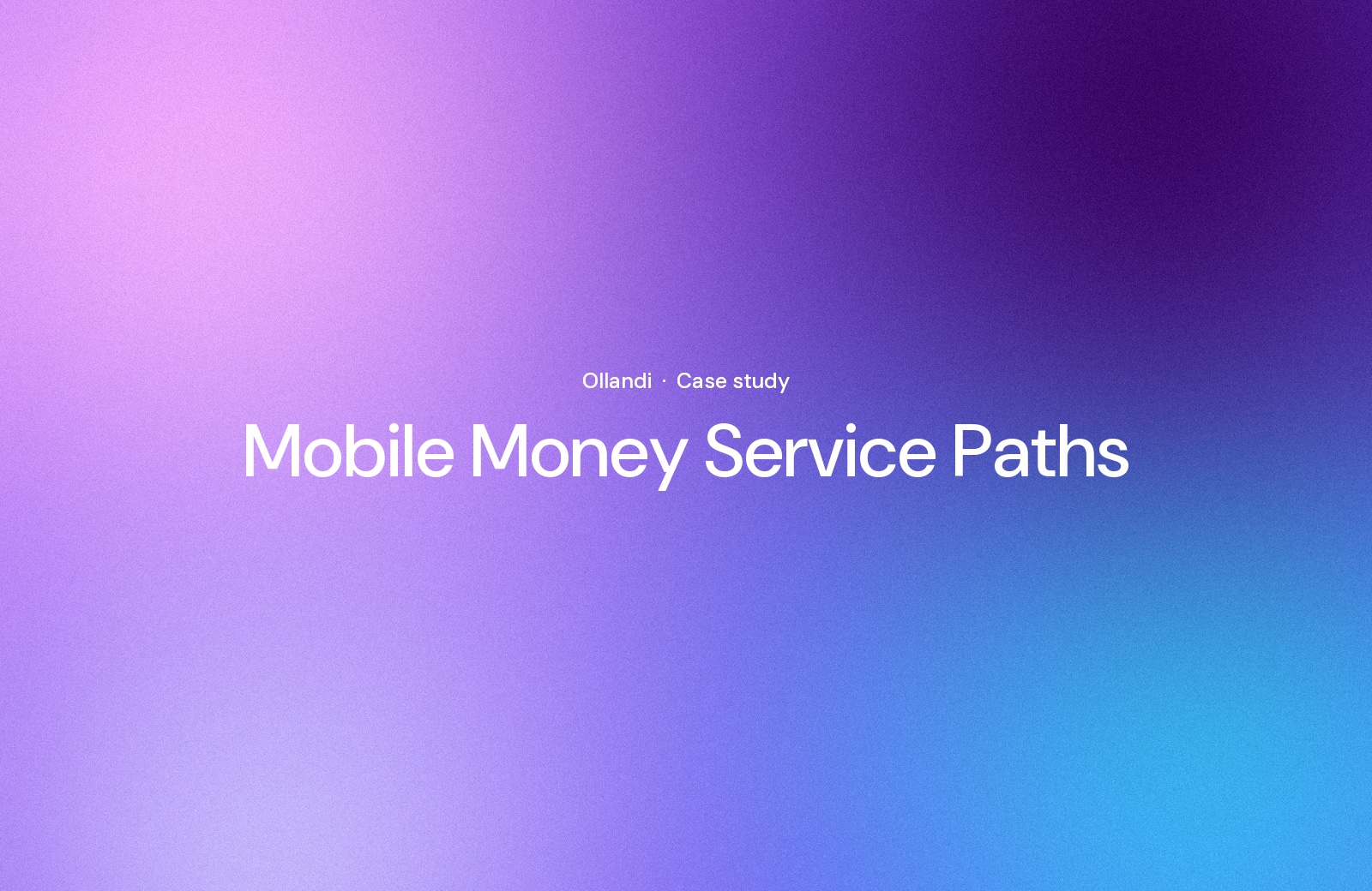 Mobile Network Operator Protects Its Mobile Money Service Paths With Ollandi